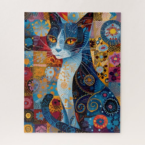 Pop Cat Extravaganza Dynamic Whiskers Jigsaw Puzzle