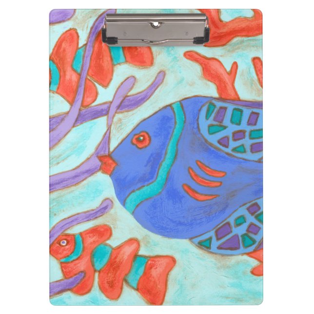 Pop-Colored Fish Clipboard (Front)