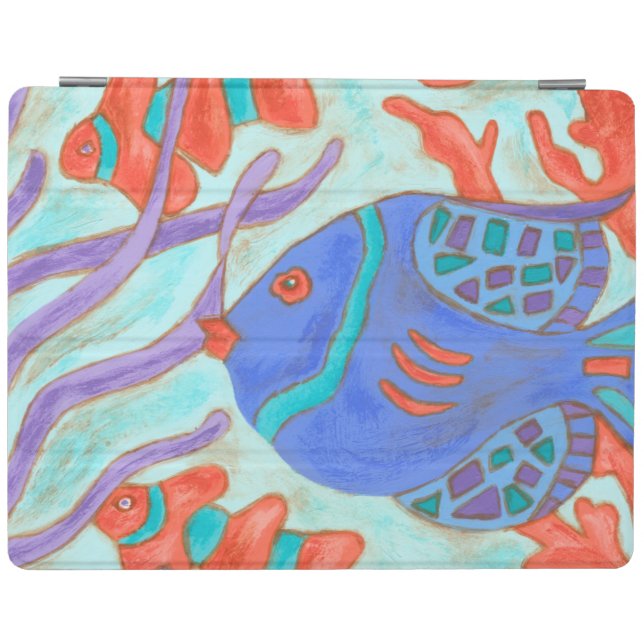 Pop-Colored Fish iPad Smart Cover (Horizontal)