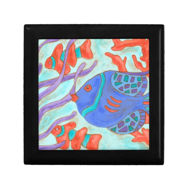 Pop-Colored Fish Jewelry Box (Front)