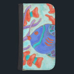 Pop-Colored Fish Phone Wallet<br><div class="desc">This painting by Nancy Slocum captures the beautiful water life under seas. It represents color fish swimming in the blue ocean. This picture will add color to any living room or kids' room.</div>