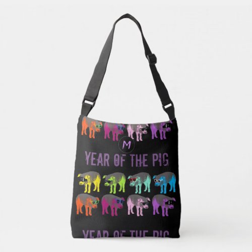 Pop Colors Chinese Pig Year Zodiac Monogram Bag