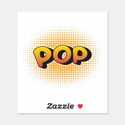 Pop _ comic halftone typography sticker