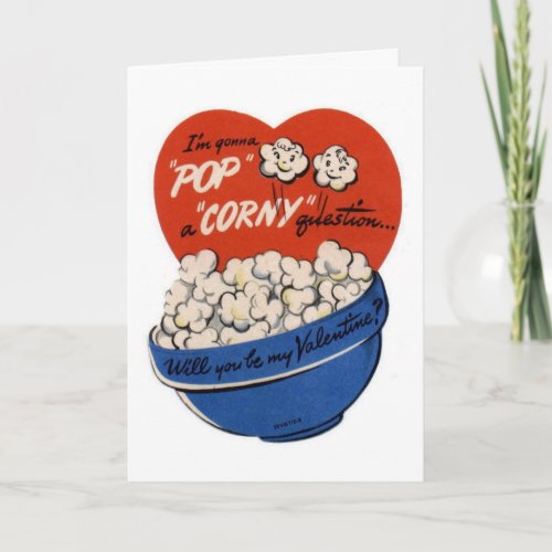 Pop Corny Valentine Holiday Card