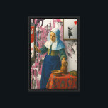 Pop Culture & Classic Art Collage Canvas Print<br><div class="desc">A unique mashup of classical painting,  street art,  and pop culture—featuring a Vermeer-style figure,  Banksy’s balloon girl,  and Warhol's Campbell’s soup. Ideal for art lovers seeking something bold and ironic.</div>