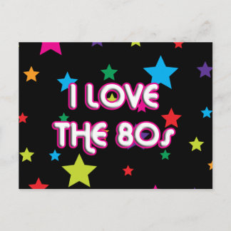 Pop Culture Retro I love the 80s Postcard