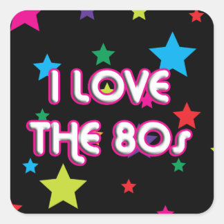 Pop Culture Retro I love the 80s Square Sticker