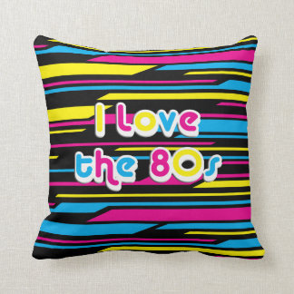 Pop Culture Retro I love the 80s Throw Pillow