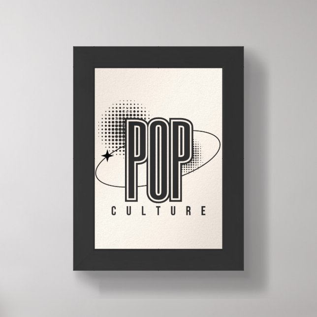 Pop Culture Retro Wall Art | Minimalist Typography (Framed Front)