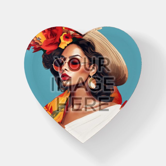 Pop Culture Sign Heart Photo Custom Paperweights Paperweight (Front)