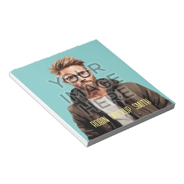 Pop Culture Signable Add Photo Personalized Custom Notepad (Angled)