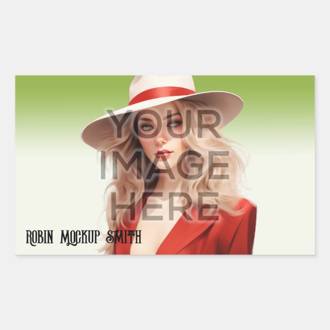 Pop Culture Signable Add Photo Personalized Custom Rectangular Sticker (Front)