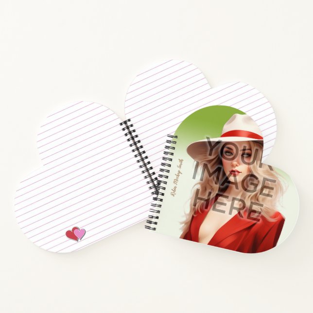 Pop Culture Signable Heart-Shaped Spiral Notebook (Inside)