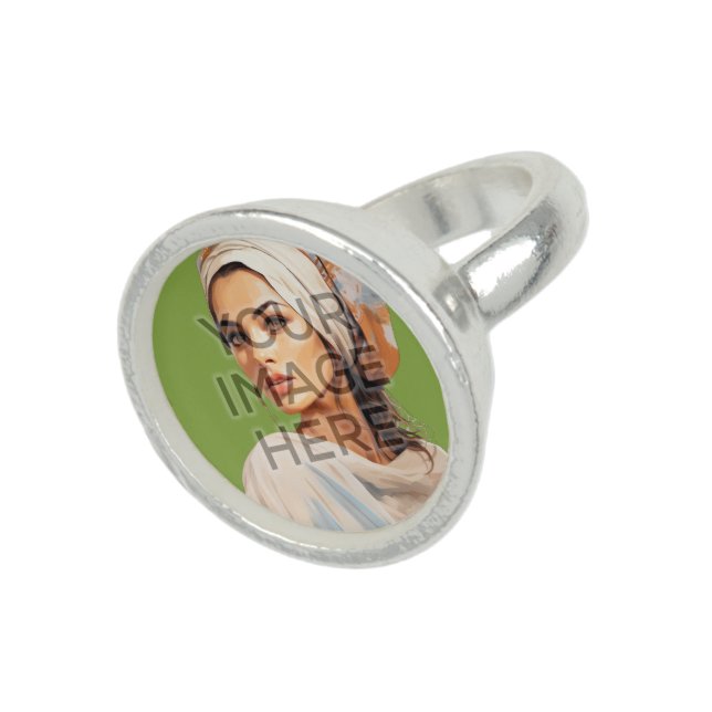 Pop Culture Signable Personalize Custom Photo Ring (Top)