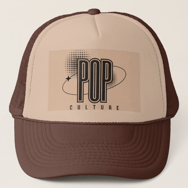 POP CULTURE Trucker Hat | Retro Aesthetic Cap |  (Front)