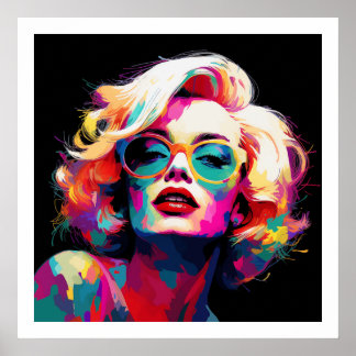 Pop Culture Vibrant Colors Poster