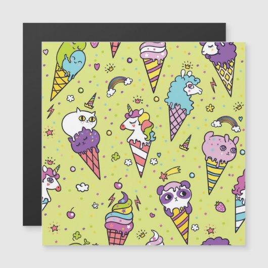 Pop Cute Ice Cream: Animal Pattern (Front/Back)
