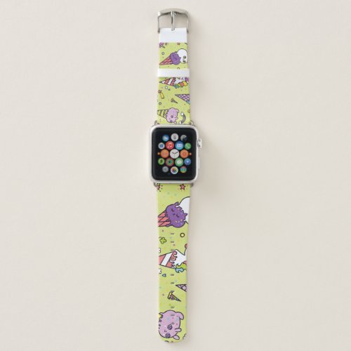 Pop Cute Ice Cream Animal Pattern Apple Watch Band