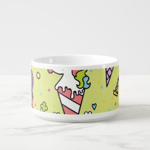 Pop Cute Ice Cream: Animal Pattern Bowl
