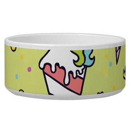 Pop Cute Ice Cream Animal Pattern Bowl