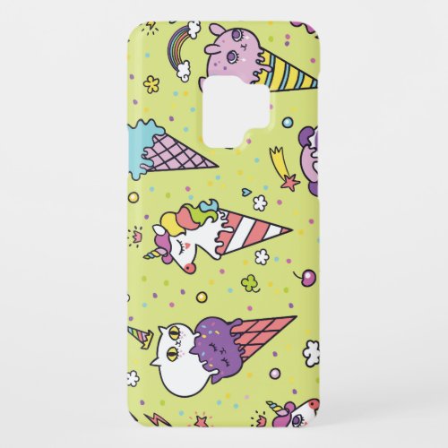 Pop Cute Ice Cream Animal Pattern Case_Mate Samsung Galaxy S9 Case