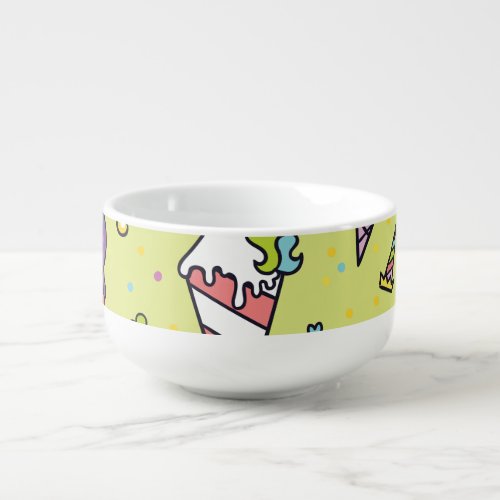 Pop Cute Ice Cream Animal Pattern Soup Mug
