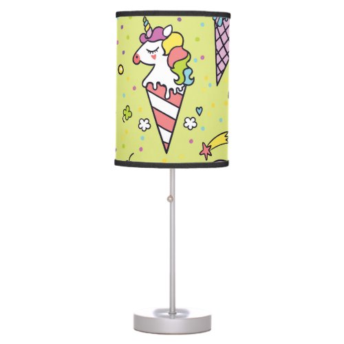 Pop Cute Ice Cream Animal Pattern Table Lamp