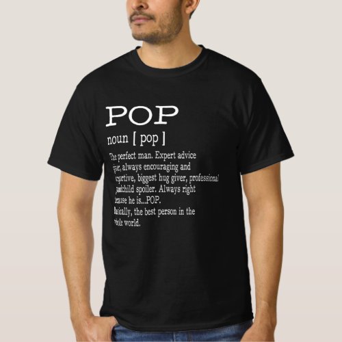 Pop Definition Grandpa Fathers Day Gifts _ Men  T_Shirt