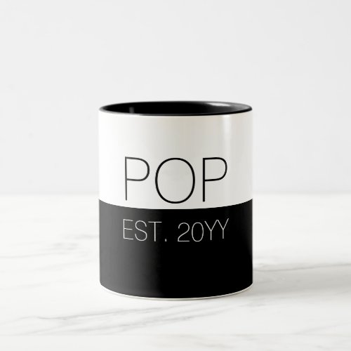 Pop  Established Gifts For Dad to be  Pop est  Two_Tone Coffee Mug