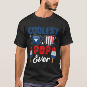 Pop Ever Sungles Ice Creams As American Flag  T-Shirt