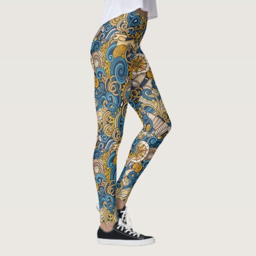 Pop Fashion Nautical Art Leggings