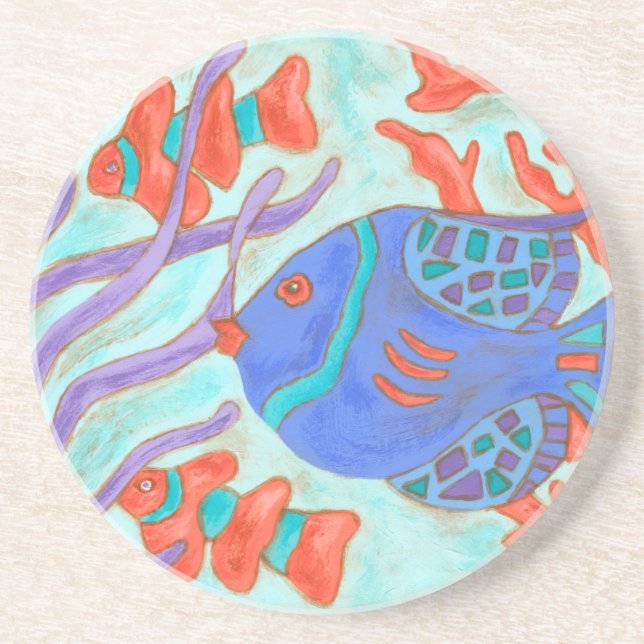 Pop Fish Drink Coaster (Front)
