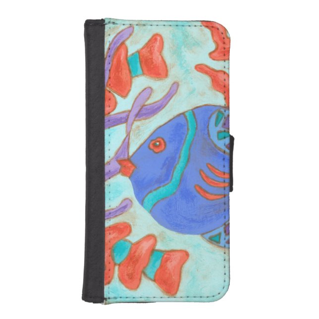 Pop Fish iPhone Wallet Case (Front)