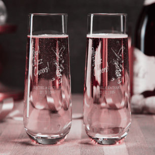 Pop Fizz Cheers Alice in Wonderland Wedding Stemless Champagne Flute