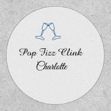 Pop fizz clink blue champagne bottle new year
