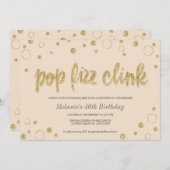 Pop Fizz Clink Champagne Bubbles | Party Invites (Front/Back)