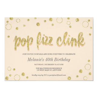 Pop Fizz Clink Champagne Bubbles | Party Invites
