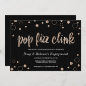 Pop Fizz Clink Champagne Bubbles | Party Invites (Front/Back)