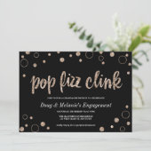 Pop Fizz Clink Champagne Bubbles | Party Invites (Standing Front)