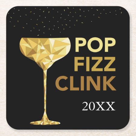 Pop Fizz Clink Champagne Coasters