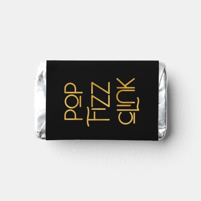 Pop Fizz Clink Elegant Typography Hershey's Miniatures (Back)