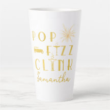 Pop Fizz Clink Gold Typograpy Modern New Years Eve