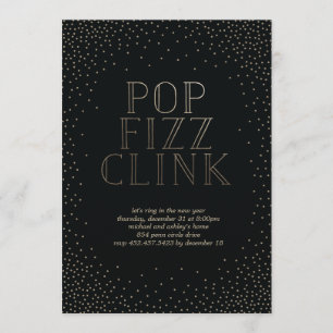 POP FIZZ CLINK holiday party invitation