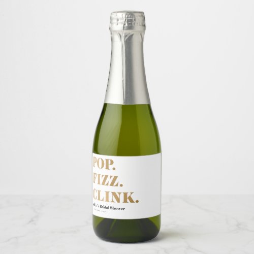 Pop Fizz Clink Mini Sparkling Wine Bottle Labels
