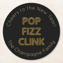 Pop Fizz Clink Modern Typography New Year's Eve