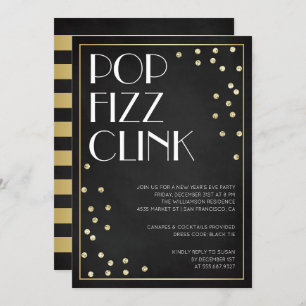 Pop Fizz Clink New Year's Eve Party Invitation