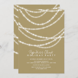 Pop Fizz Clink Sparkles Chic Holiday Party Invite