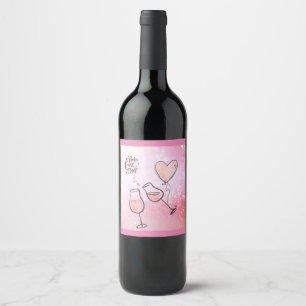 Pop Fizz Clink Wine Glass Sparkling Wine Celebrati Label