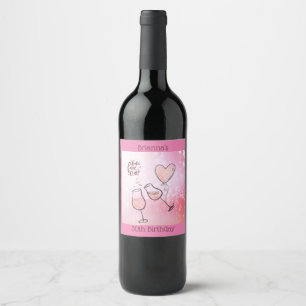 Pop Fizz Clink Wine Glass Sparkling Wine Custom Label