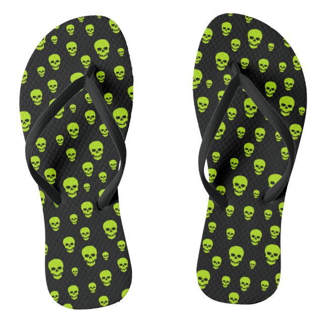 Pop Floating Skulls Flip Flops (Footbed)
